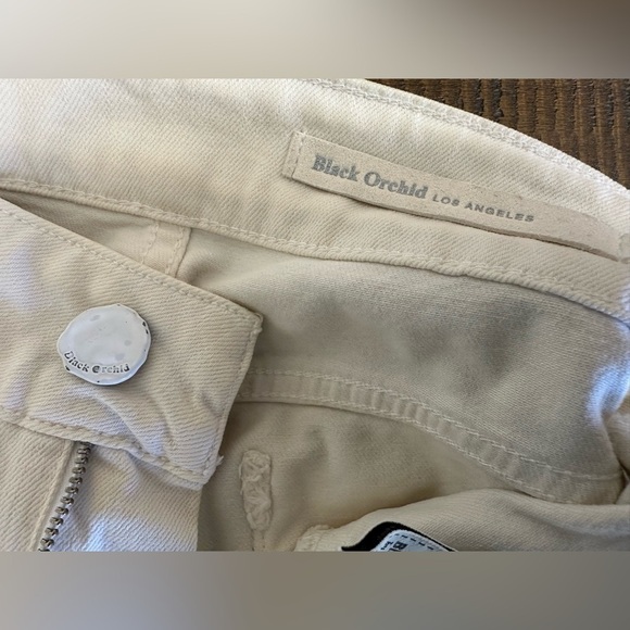 Black orchid cream white distressed jeans size 26 by julien jarmoune - Picture 5 of 9